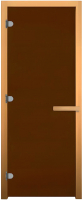 Стеклянная дверь для бани/сауны Везувий 190x70 CR (8мм, стекло матовое, ольха) - 