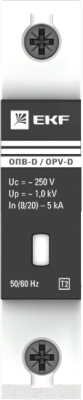 Ограничитель перенапряжения EKF PROxima ОПВ-D 1P 5kA 230В с сигнализацией / opv-d1