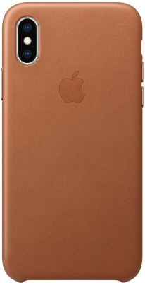Чехол-накладка Apple Leather Case для iPhone XS Saddle Brown / MRWP2