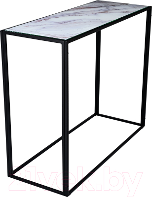 Консольный столик РасГар Грация Лайт (черный/белый мрамор)