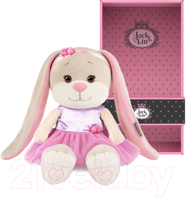 Мягкая игрушка Jack&Lin Зайка Лин в розовой юбочке с сиреневым топом / JL-04202307-25