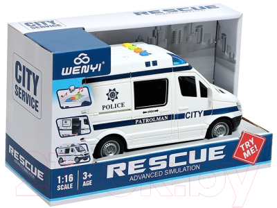Автомобиль игрушечный WenYi Микроавтобус. Полиция WY590F / 9601919