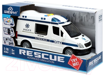 Автомобиль игрушечный WenYi Микроавтобус. Полиция WY590F / 9601919