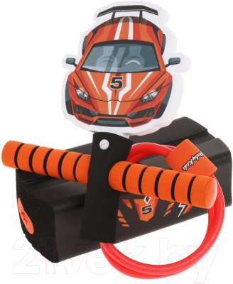 Тренажер для прыжков Moby Kids MobyJumper Гоночная машина / 69082 (оранжевый)