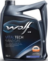 Моторное масло WOLF VitalTech 5W40 GAS / 22116/5 (5л) - 