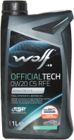 Моторное масло WOLF OfficialTech 0W20 C5 RFE / 65635/1 (1л) - 