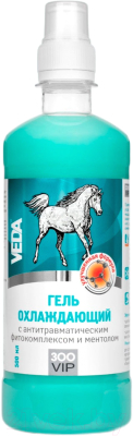 Лосьон для кожи животных Veda С антитравматическим фитокомплексом и ментолом для лошадей (500мл)