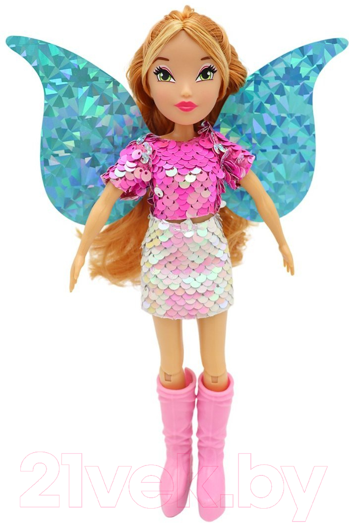 Кукла с аксессуарами Witty Toys Winx Club Magic Reveal Флора с крыльями / IW01302202