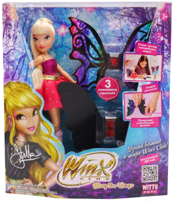 Кукла с аксессуарами Witty Toys Winx Club BTW Scratch Art Wings Стелла с крыльями / IW01252103