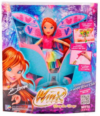 Кукла с аксессуарами Witty Toys Winx Club Блум с крыльями и глиттером / IW01312201