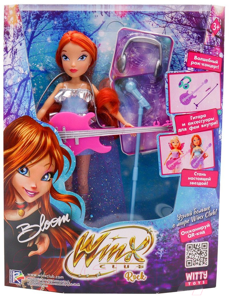 Кукла с аксессуарами Witty Toys Winx Club Rock Блум с крыльями / IW01332201