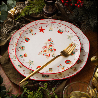 Тарелка закусочная (десертная) Walmer Christmas / W37000978