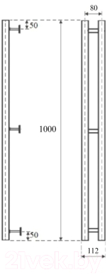 Полотенцесушитель водяной Маргроид Inaro 100x8 (частичная комплектация)