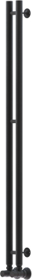 Полотенцесушитель водяной Маргроид Inaro 120x8 (черный матовый, частичная комплектация)