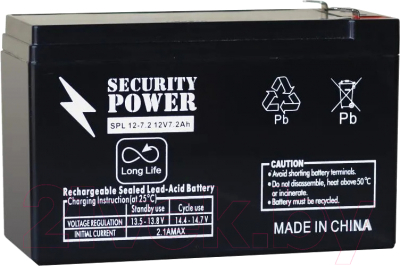 Батарея для ИБП Security Power SPL 12-7.2 F2 (12V/7.2Ah)