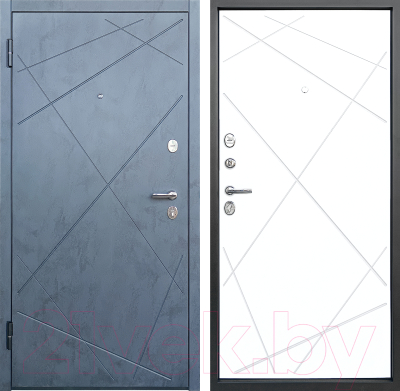 Входная дверь Промет Луара бетон графит (86x205, левая)