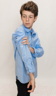 Рубашка детская Isee UN-71849B (р-р 34/134-140, голубой)