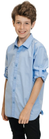 Рубашка детская Isee UN-71850B (р-р 36/146-152, голубой) - 