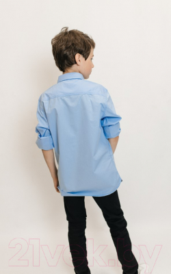 Рубашка детская Isee UN-71850B (р-р 32/122-128, голубой)
