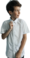 Рубашка детская Isee UN-71851B (р-р 30/110-116, белый) - 