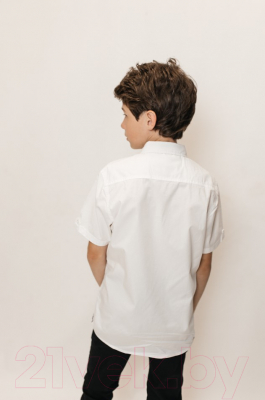 Рубашка детская Isee UN-71851B (р-р 32/122-128, белый)