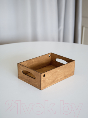 Ящик для хранения Yulisa С сердечком / AG-00068 (коричневый)