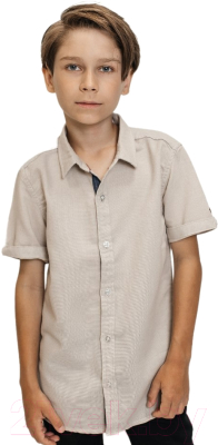 Рубашка детская Isee UN-72450B (р-р 34/134-140, бежевый)