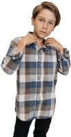 Рубашка детская Isee UN-72456B (р-р 34/134-140, синий) - 