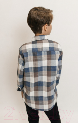Рубашка детская Isee UN-72456B (р-р 36/146-152, синий)