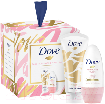 Набор косметики для тела Dove С любовью для вас 2023 Дезодорант шариковый+Крем для рук (50мл+50мл)