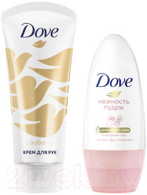 Набор косметики для тела Dove С любовью для вас 2023 Дезодорант шариковый+Крем для рук (50мл+50мл)