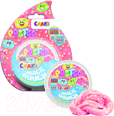 Набор для творчества Craze Magic Dough Попрыгунчик Пирожное / 35481.D (розовый)