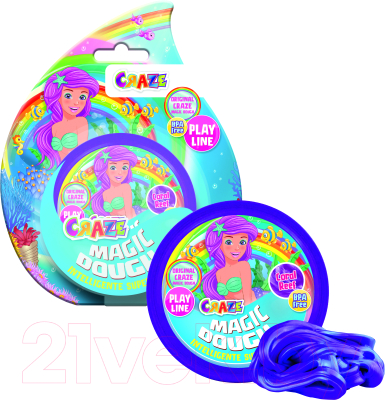 Набор для творчества Craze Magic Dough Попрыгунчик Русалка / 35481.G (фиолетовый металлик)