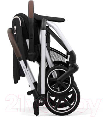 Детская прогулочная коляска Cybex Eezy S Twist+ 2 SLV с дождевиком и бампером (Ocean Blue)