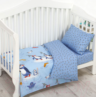 Комплект постельный для малышей АртПостель Пингвиния 130