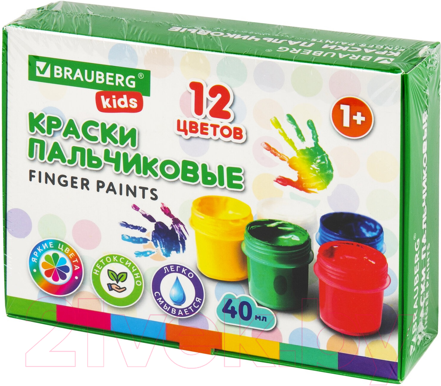 Пальчиковые краски Brauberg Kids. Классика / 192397 (12цв) — фото 4