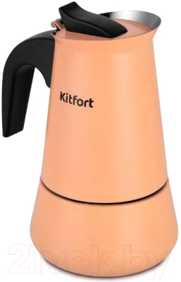 Гейзерная кофеварка Kitfort КТ-7148-2 (персиковый)