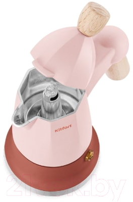 Гейзерная кофеварка Kitfort КТ-7152-1 (светло-розовый)