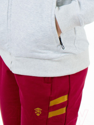 Спортивный костюм детский Isee DF55867 (р-р 36/146-152, серый/бордовый)
