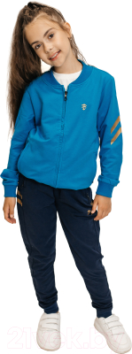 Спортивный костюм детский Isee DF55867 (р-р 30/122-128, бирюзовый/синий)
