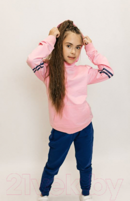 Спортивный костюм детский Isee DF55868 (р-р 36/146-152, розовый/синий)