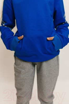 Спортивный костюм детский Isee DF55868 (р-р 32/128-134, синий/серый)
