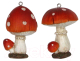 Миниатюра изображения товара Елочная игрушка Gisela Graham Potting Shed Мухомор двойной / 11158_1