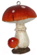 Миниатюра изображения товара Елочная игрушка Gisela Graham Potting Shed Мухомор двойной / 11158_1
