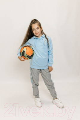 Спортивный костюм детский Isee DF55869 (р-р 34/134-140, голубой/серый)