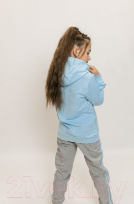 Спортивный костюм детский Isee DF55869 (р-р 36/146-152, голубой/серый)