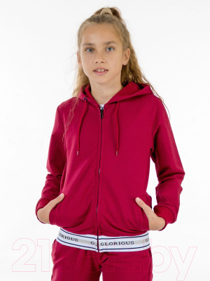 Спортивный костюм детский Isee DF55870 (р-р 32/128-134, бордовый)