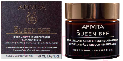 Крем для лица Apivita Queen Bee Комплексный уход с насыщенной текстурой (50мл)