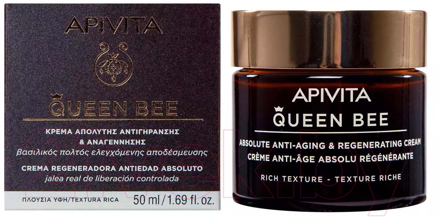 Крем для лица Apivita Queen Bee Комплексный уход с насыщенной текстурой