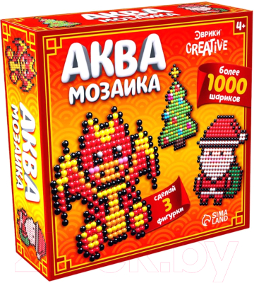 Развивающая игра Эврики Аквамозаика. Дракончик / 9603097 (красный)